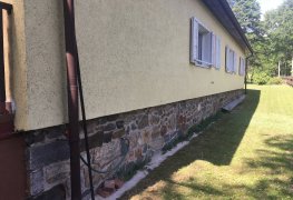 Libice nad Doubravou, dodatečná izolace zdiva spodní stavby rekreačního objektu chemickou injektáží.